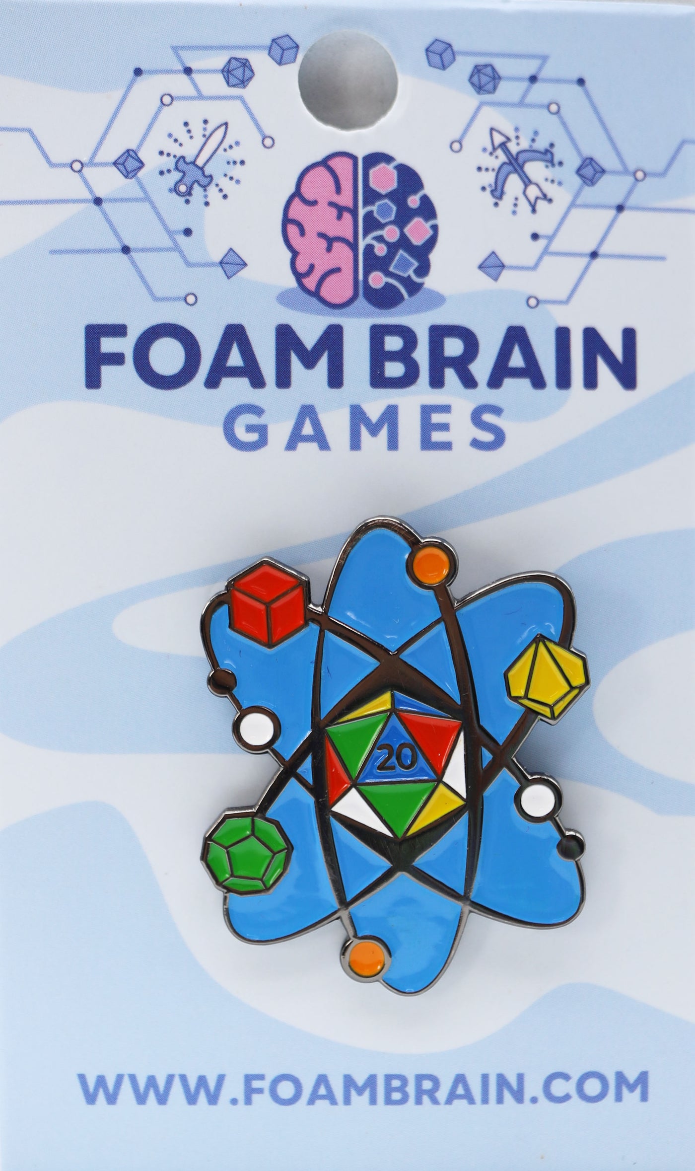 Puzzle Box Atom Pin Enamel Pin Foam Brain Games