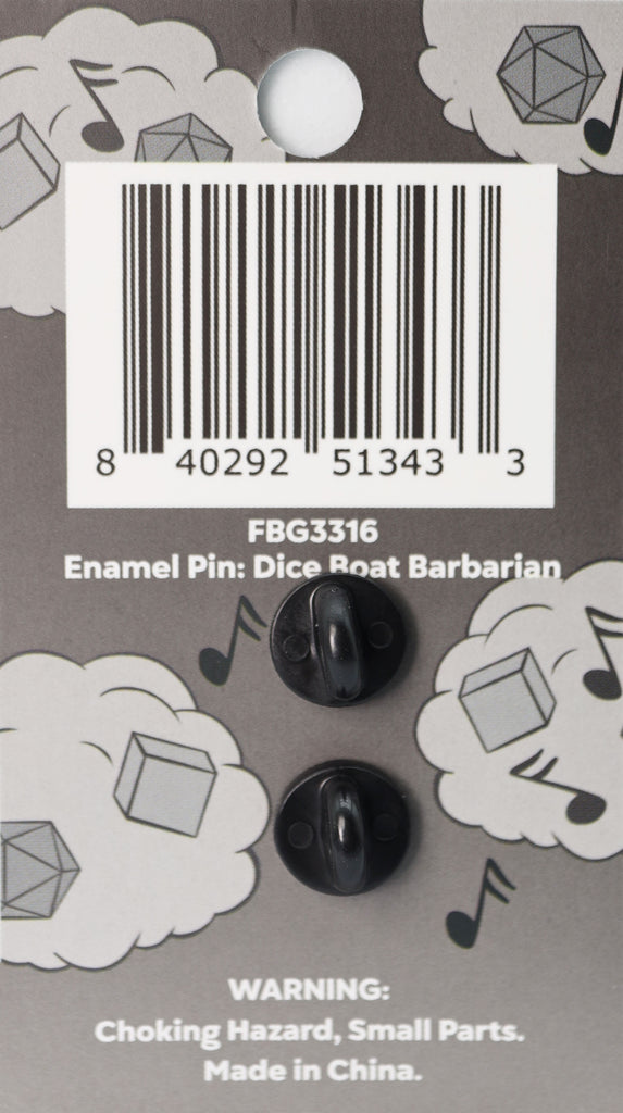 Dice Boat Willie: Barbarian - Enamel Pin Enamel Pin Foam Brain Games