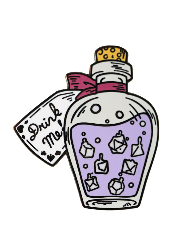 Alice's Adventures in Diceland: Drink Me - Enamel Pin Enamel Pin Foam Brain Games