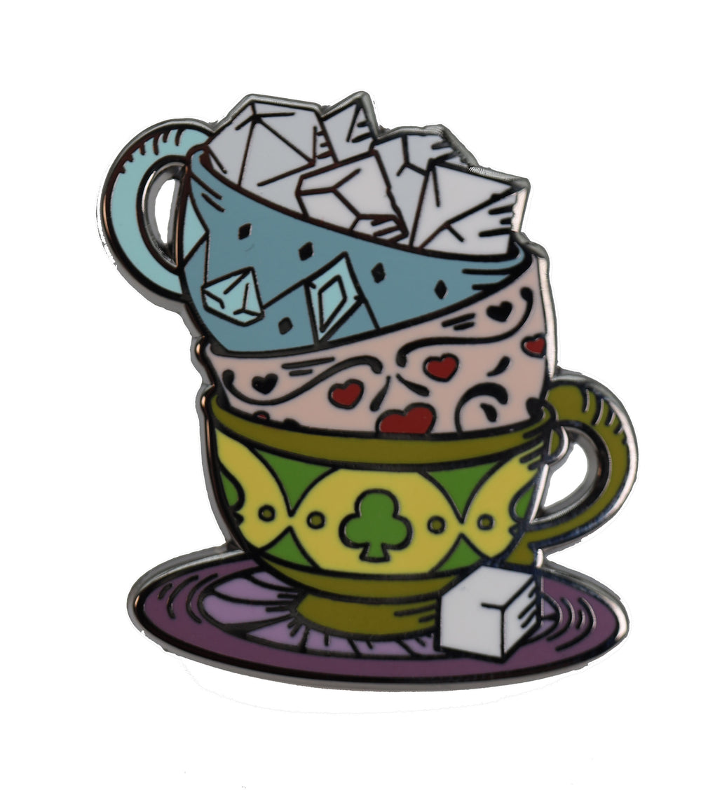 Alice's Adventures in Diceland: Party of Tea - Enamel Pin Enamel Pin Foam Brain Games