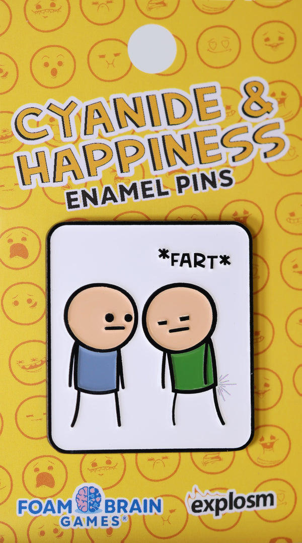 Cyanide & Happiness Pin Series 1: Fart Enamel Pin Foam Brain Games
