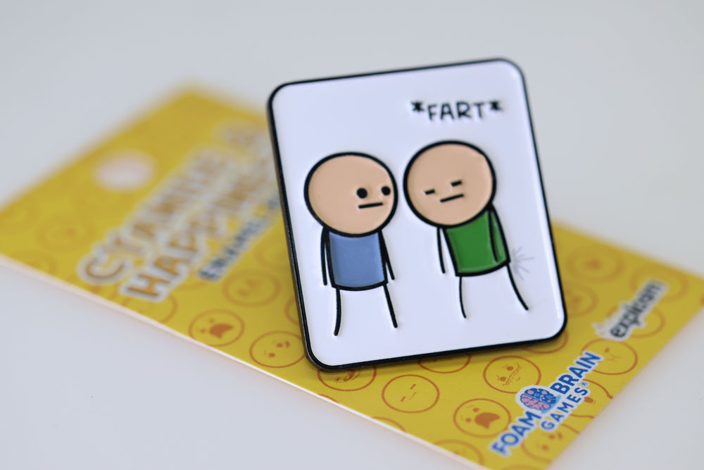 Cyanide & Happiness Pin Series 1: Fart Enamel Pin Foam Brain Games