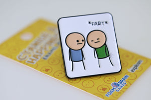 Cyanide & Happiness Pin Series 1: Fart Enamel Pin Foam Brain Games