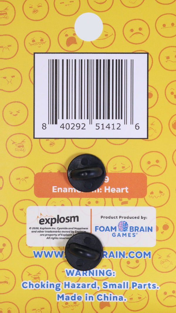 Cyanide & Happiness Pin Series 1: Heart Enamel Pin Foam Brain Games