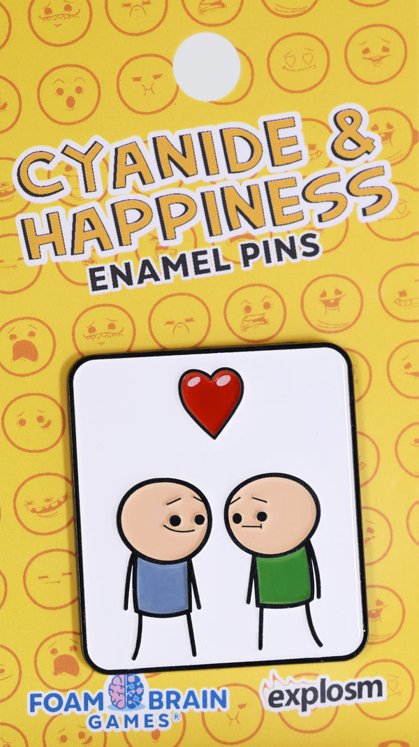 Cyanide & Happiness Pin Series 1: Heart Enamel Pin Foam Brain Games