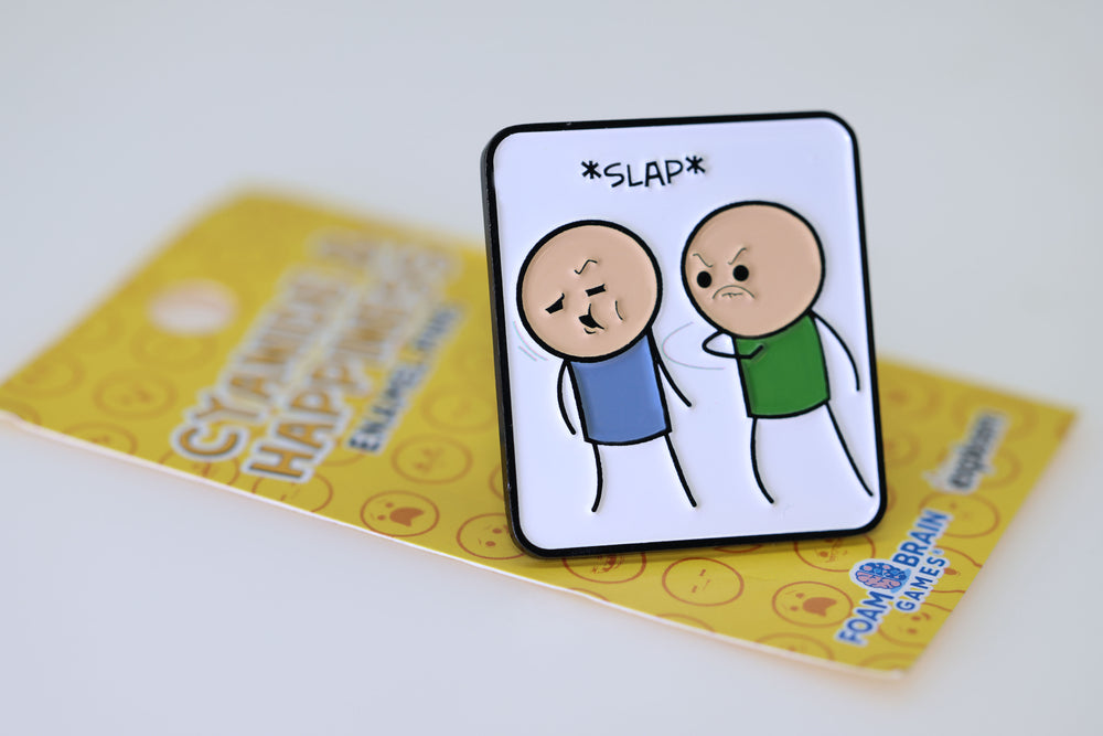 Cyanide & Happiness Pin Series 1: Slap Enamel Pin Foam Brain Games