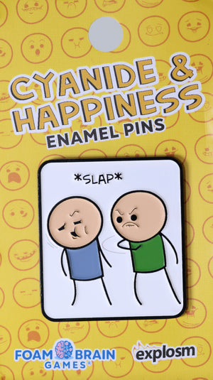 Cyanide & Happiness Pin Series 1: Slap Enamel Pin Foam Brain Games
