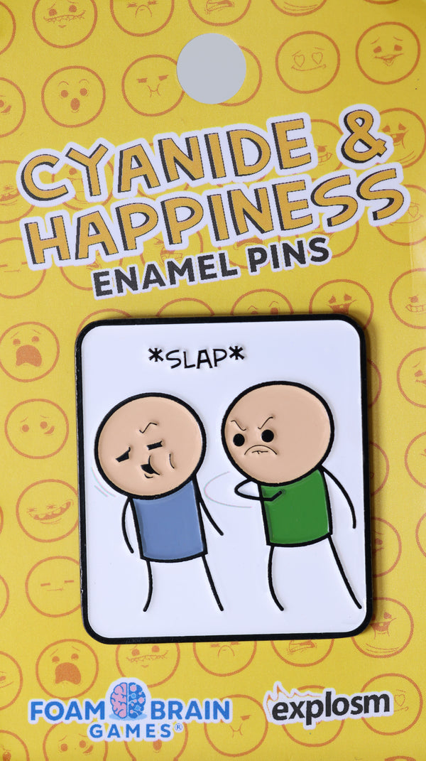Cyanide & Happiness Pin Series 1: Slap Enamel Pin Foam Brain Games