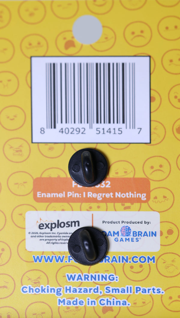Cyanide & Happiness Pin Series 1: I Regret Nothing Enamel Pin Foam Brain Games