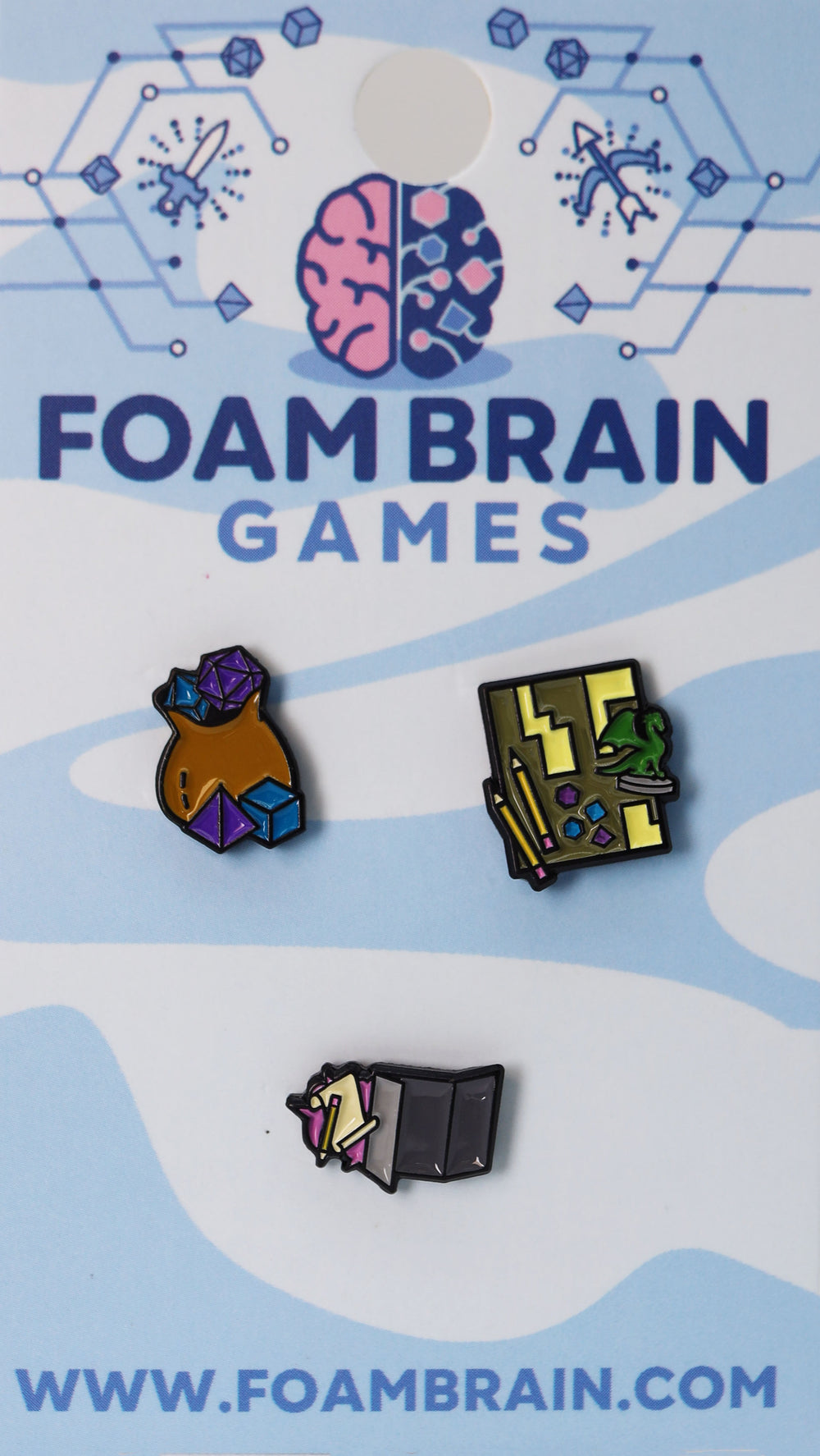 Random Mini Pin Set Foam Brain Games