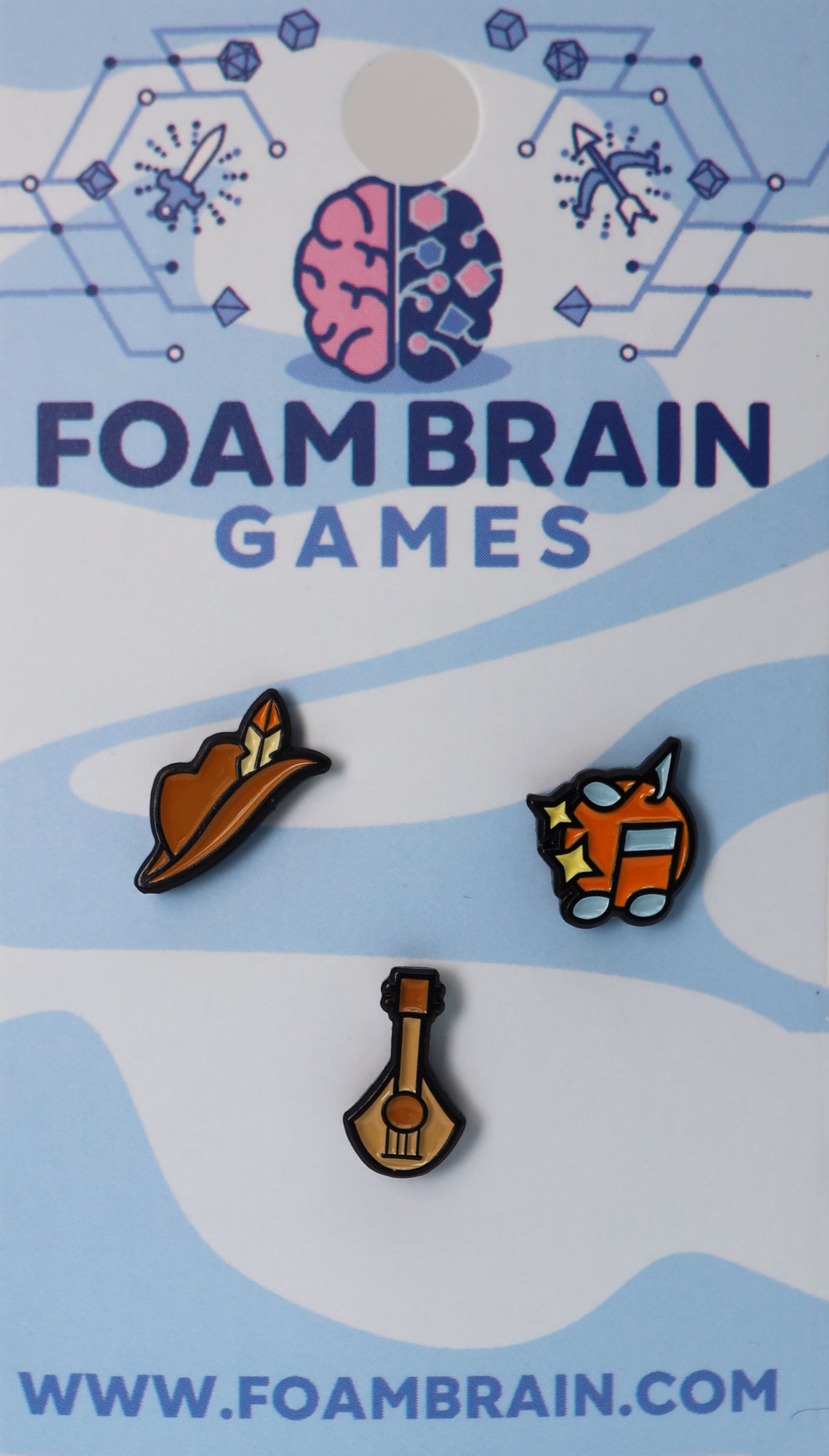 Mini Pins: Bard Pack Enamel Pin Foam Brain Games