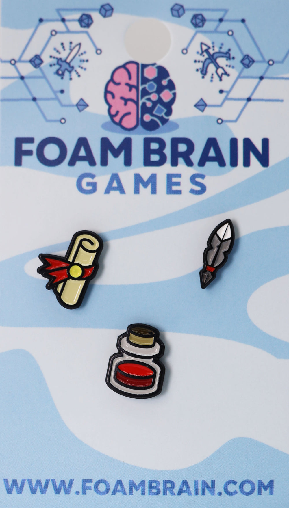 Random Mini Pin Set Foam Brain Games