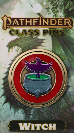 Pathfinder Class Icon Pin: Witch Enamel Pin Foam Brain Games