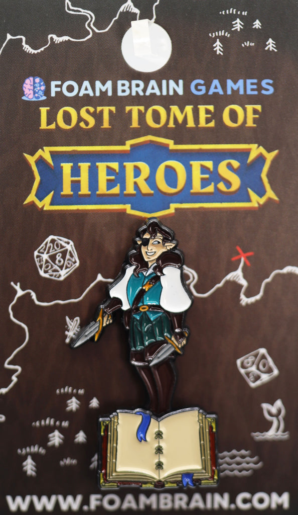 Lost Tome of Heroes: Elf Rogue Enamel Pin Foam Brain Games