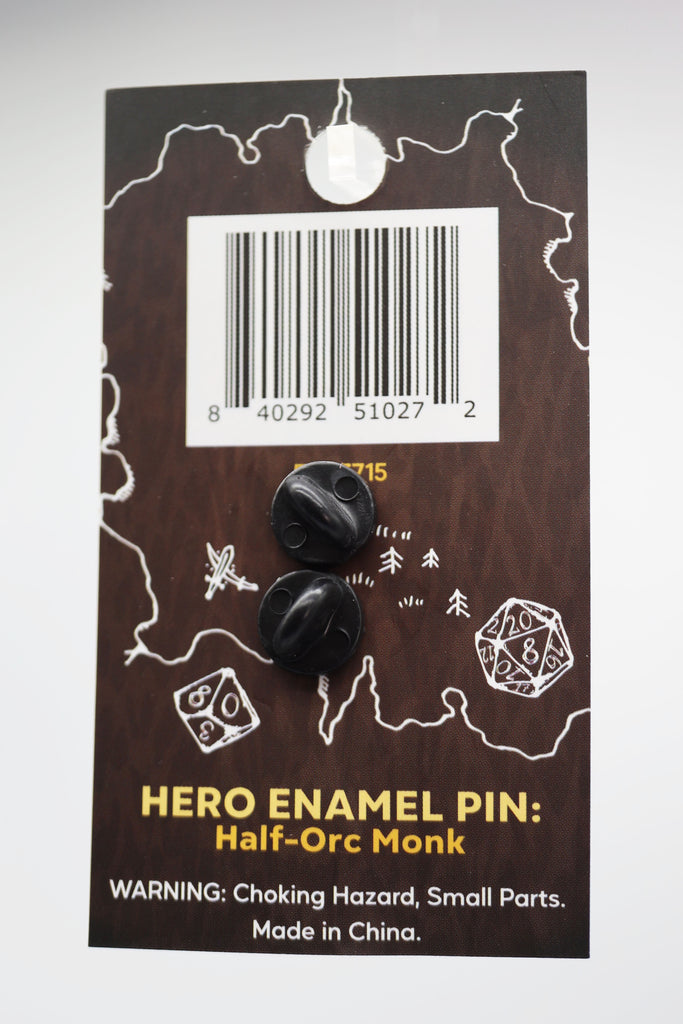 Lost Tome of Heroes: Half-Orc Monk Enamel Pin Foam Brain Games