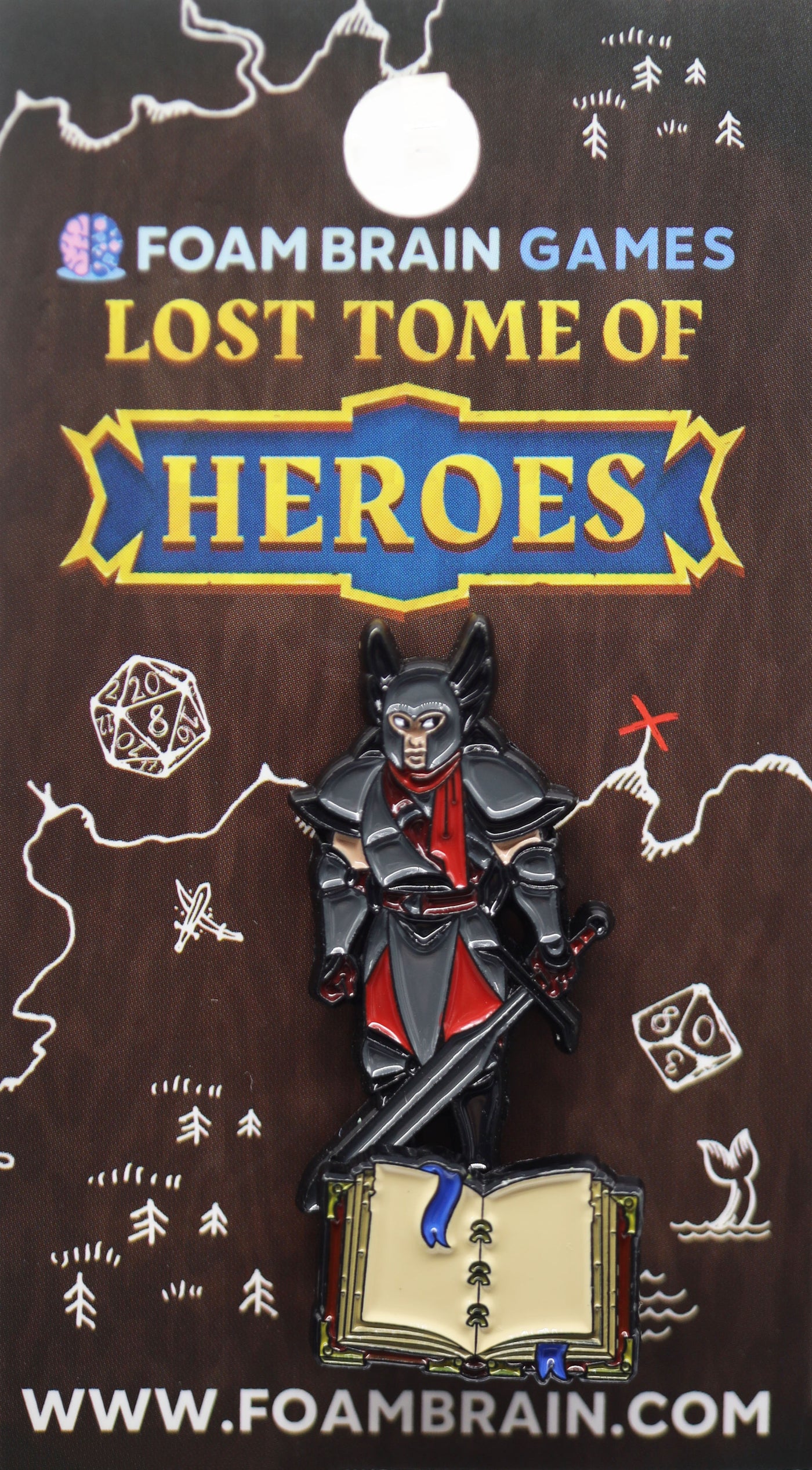 Lost Tome of Heroes: Human Paladin Enamel Pin Foam Brain Games
