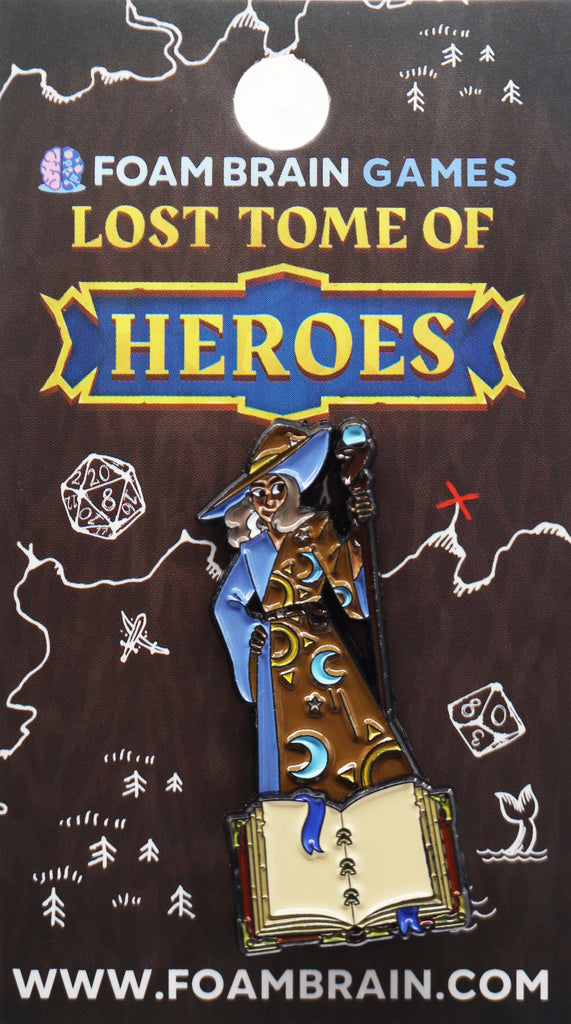 Lost Tome of Heroes: Human Wizard Enamel Pin Foam Brain Games
