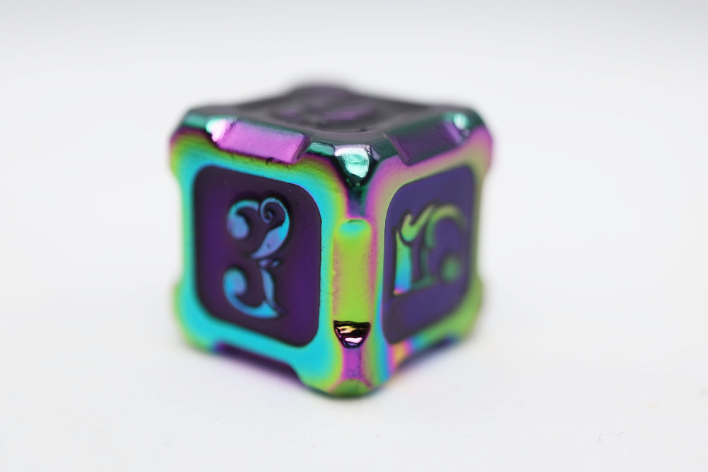 Alchemist Metals: Burnt Opal - Metal RPG Dice Set Metal Dice Foam Brain Games