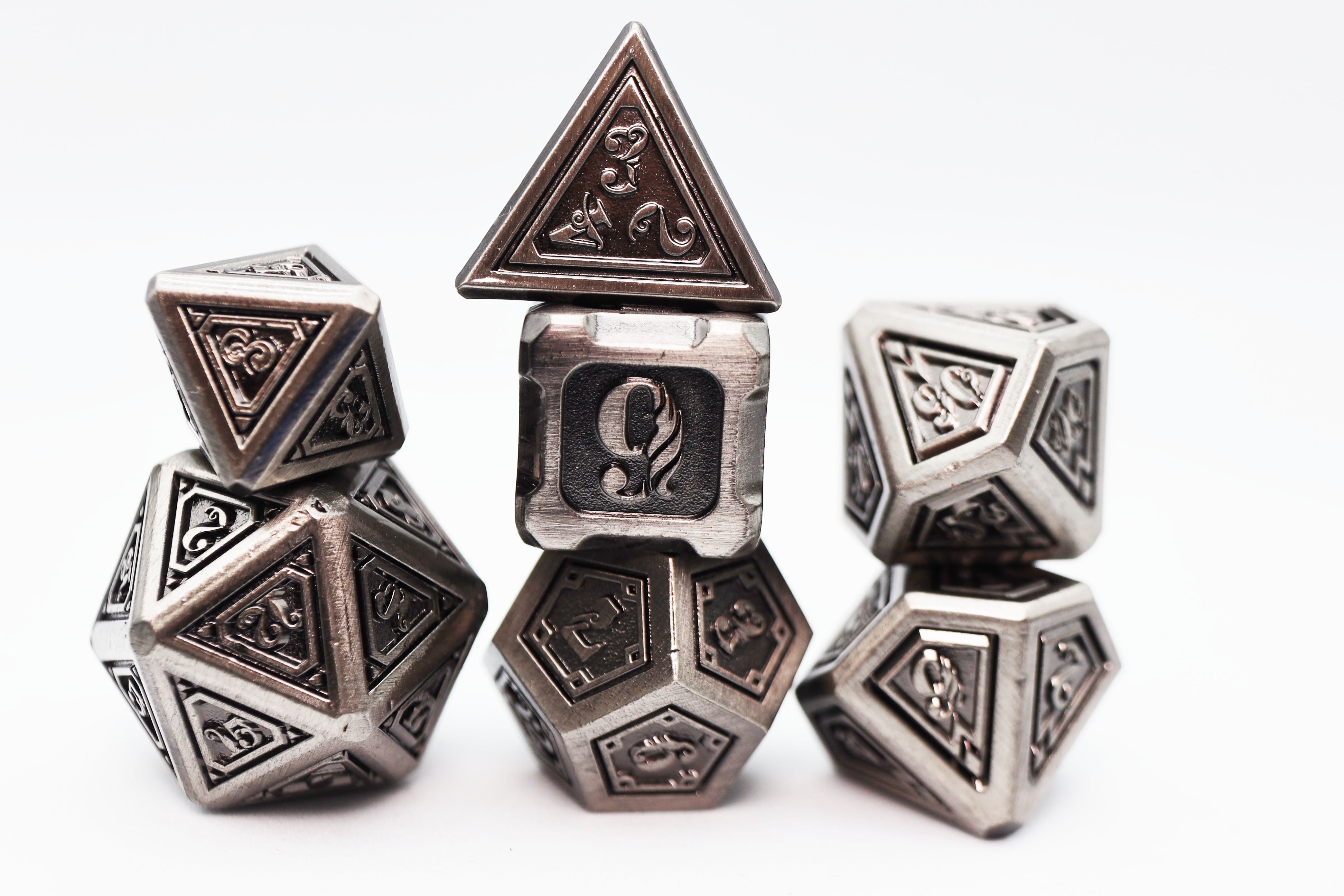 Alchemist Metals Iron Metal RPG Dice Set Foam Brain Games