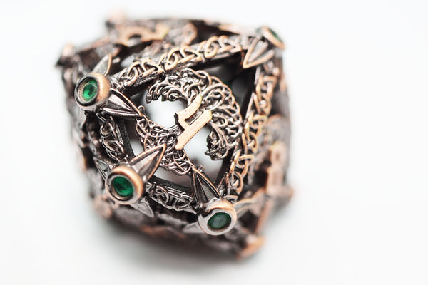 Trees of Virtue: Tree of Justice - Hollow Metal RPG Dice Set Metal Dice Foam Brain Games