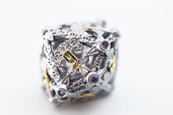 Trees of Virtue: Tree of Philomathy - Hollow Metal RPG Dice Set Metal Dice Foam Brain Games