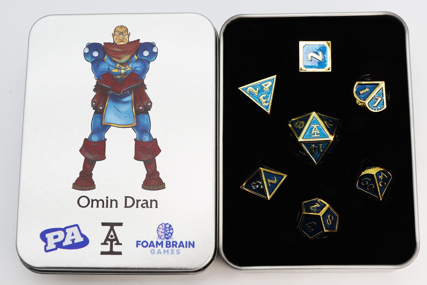 Omin Dran (Acquisitions Inc. PAX West 2023 Character Dice) Metal Dice Foam Brain Games