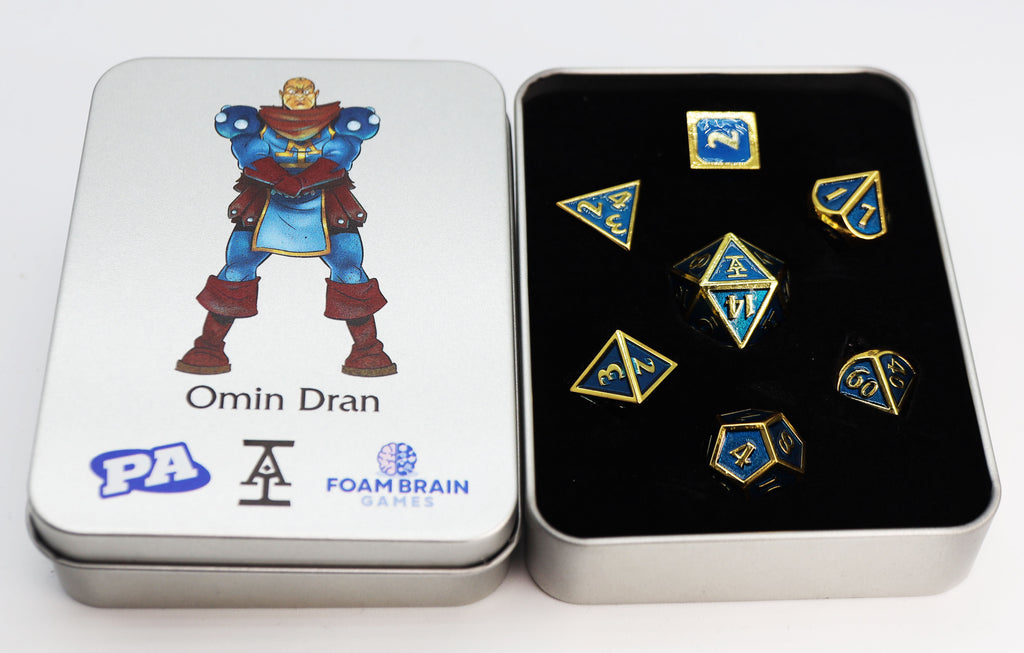 Omin Dran (Acquisitions Inc. PAX West 2023 Character Dice) Metal Dice Foam Brain Games