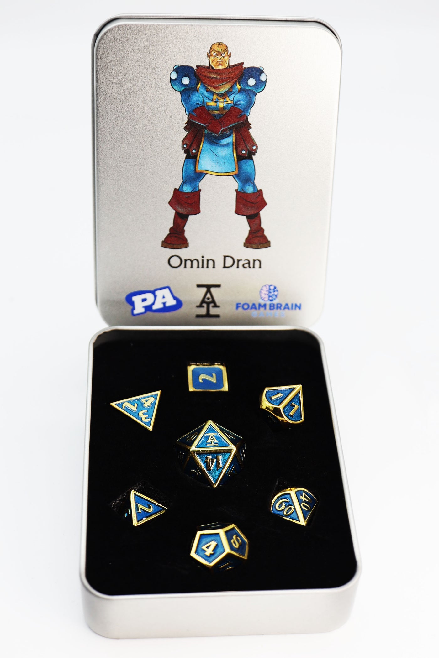 Omin Dran (Acquisitions Inc. PAX West 2023 Character Dice) Metal Dice Foam Brain Games