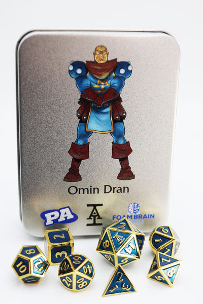 Omin Dran (Acquisitions Inc. PAX West 2023 Character Dice) Metal Dice Foam Brain Games
