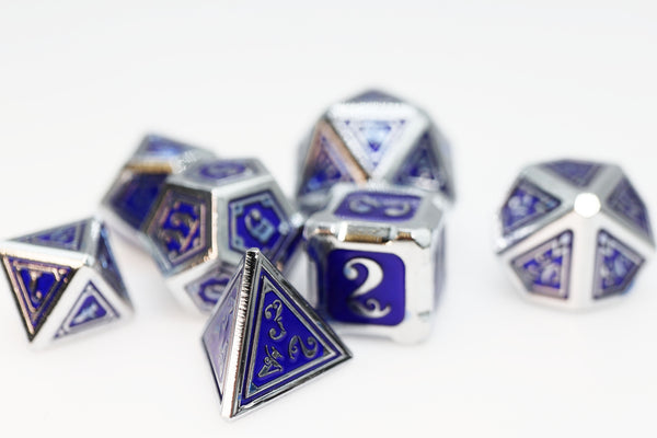 Alchemist Metals: Lightning - Metal RPG Dice Set Metal Dice Foam Brain Games