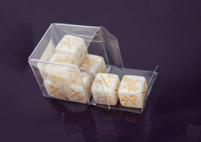 -1/-1 Pearl White Counters for Magic - set of 8 Plastic Dice Foam Brain Games