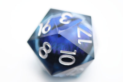 35mm Moving Eye D20 - Purple Cyclops Eye Plastic Dice Foam Brain Games