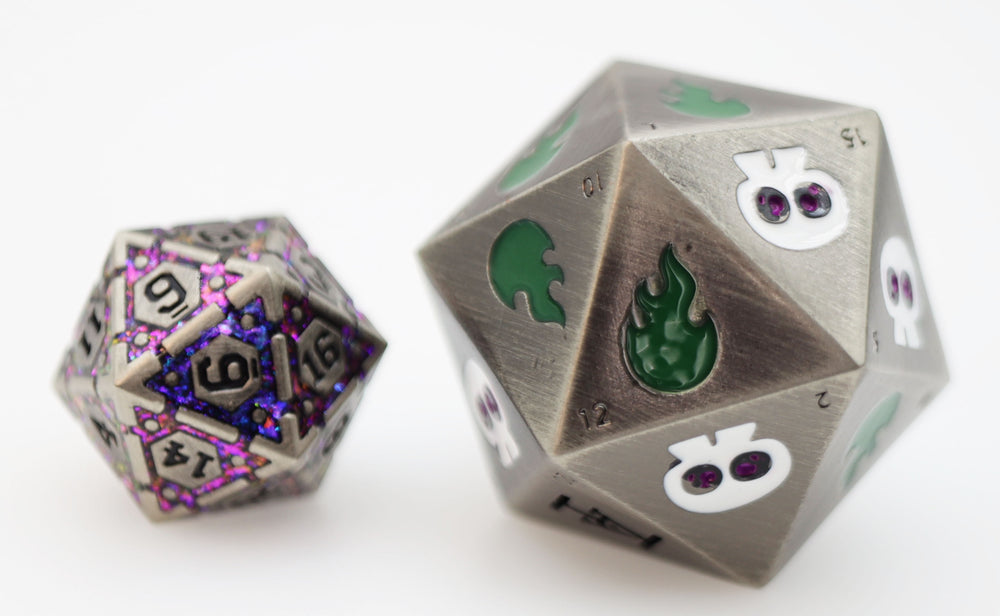 Acquisitions Inc Death Saving Throw 35mm Metal D20 Metal Dice Foam Brain Games