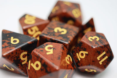 Golden Swan Stone - Gemstone Engraved with Gold Stone Dice Foam Brain Games