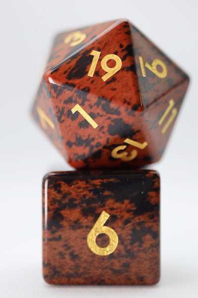 Golden Swan Stone - Gemstone Engraved with Gold Stone Dice Foam Brain Games