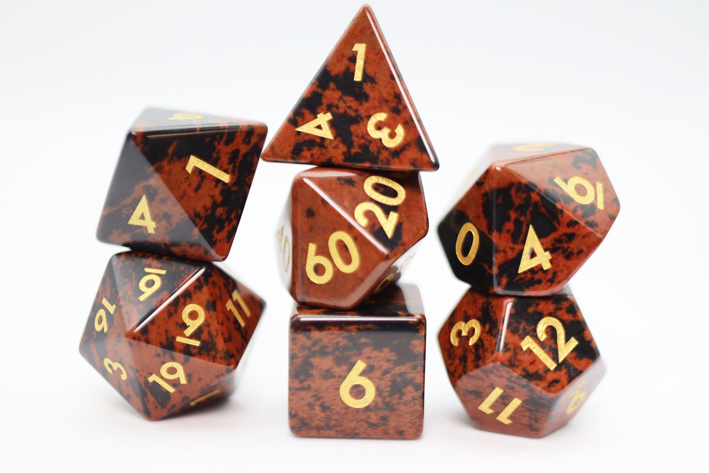 Golden Swan Stone - Gemstone Engraved with Gold Stone Dice Foam Brain Games