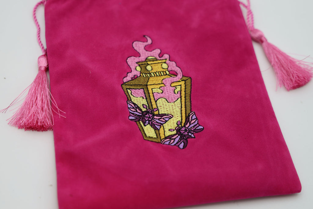 Moonlit Lantern Dice Bag - Pink Dice Bag Foam Brain Games