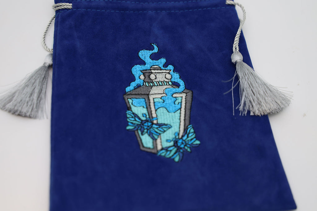 Moonlit Lantern Dice Bag - Blue Dice Bag Foam Brain Games