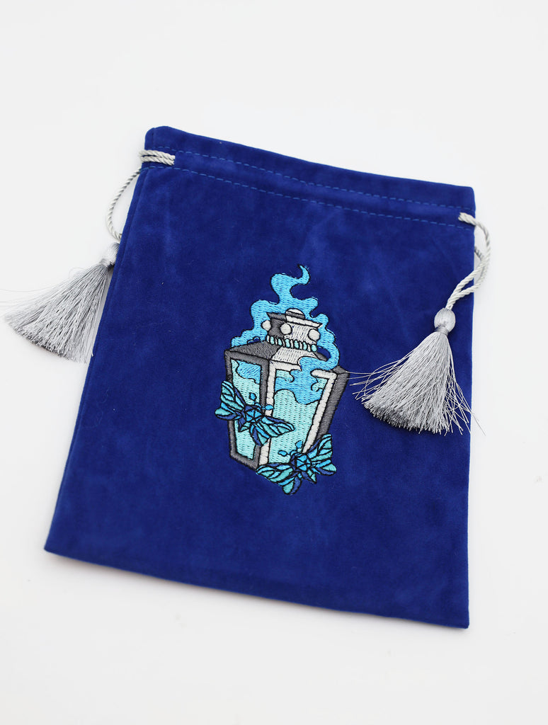 Moonlit Lantern Dice Bag - Blue Dice Bag Foam Brain Games