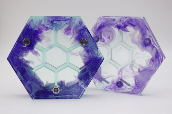 Sharp Edge Resin Dice Vault - Billowing Magic Dice Box Foam Brain Games