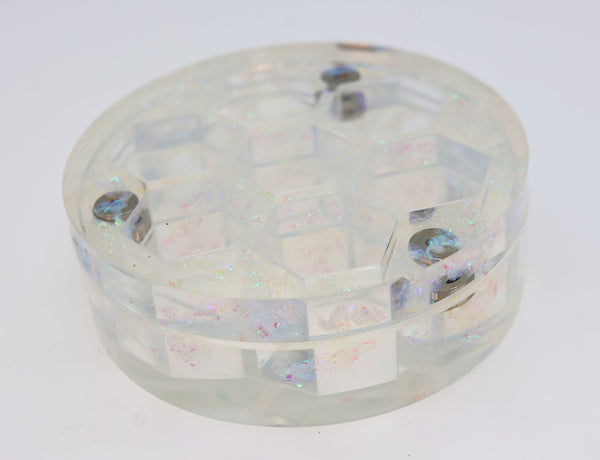 Sharp Edge Resin Dice Vault - Ethereal Clouds Dice Box Foam Brain Games