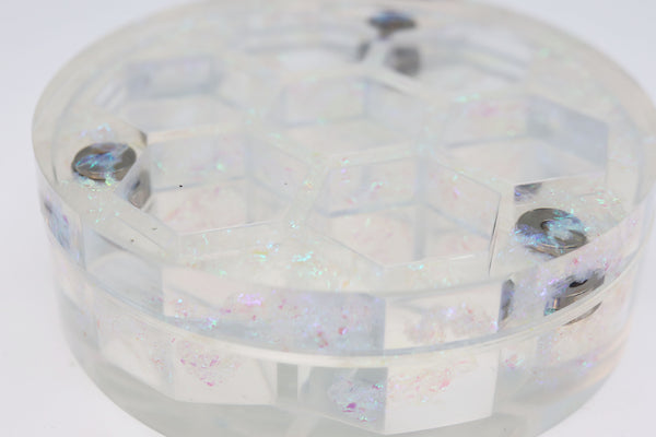 Sharp Edge Resin Dice Vault - Ethereal Clouds Dice Box Foam Brain Games