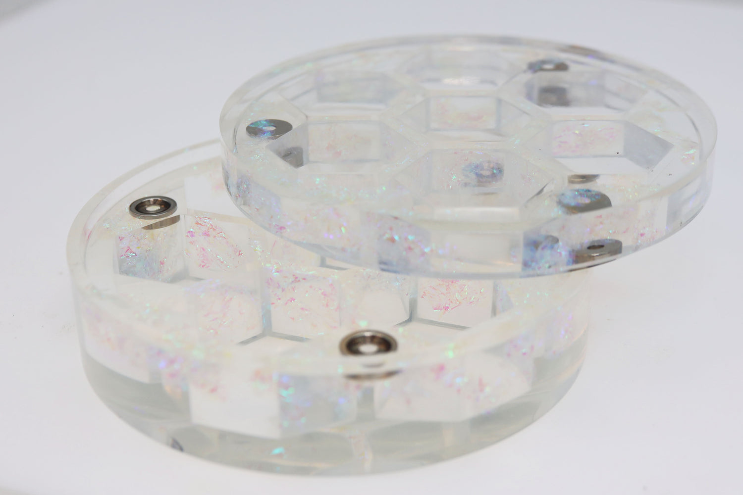 Sharp Edge Resin Dice Vault - Ethereal Clouds Dice Box Foam Brain Games