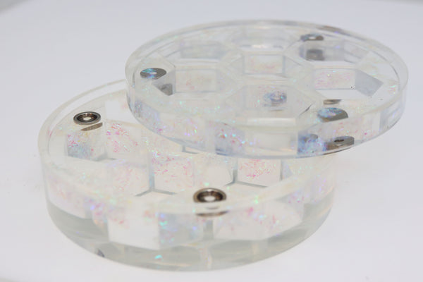 Sharp Edge Resin Dice Vault - Ethereal Clouds Dice Box Foam Brain Games