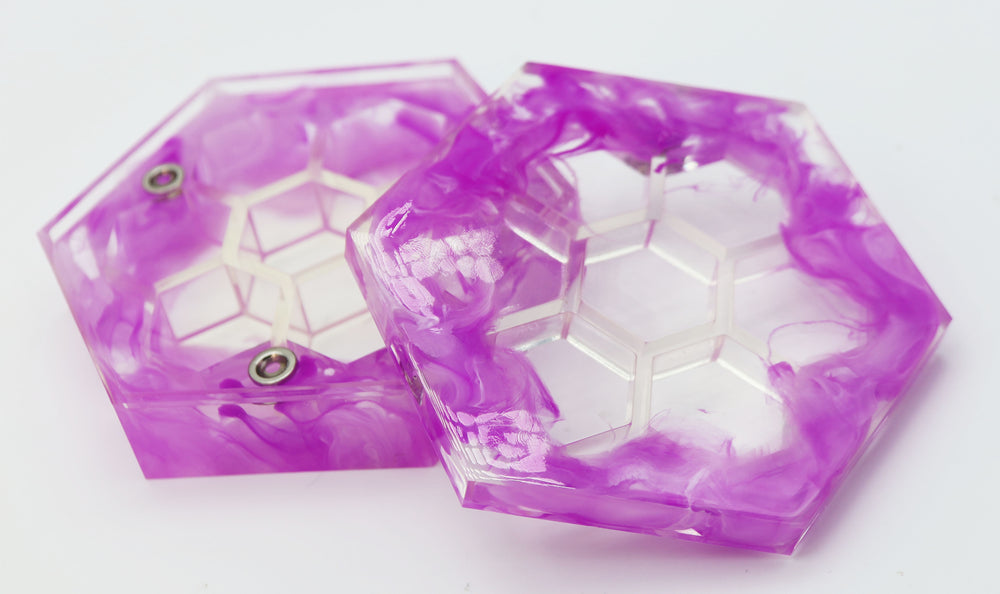 Sharp Edge Resin Dice Vault - Eerie Fog Dice Box Foam Brain Games