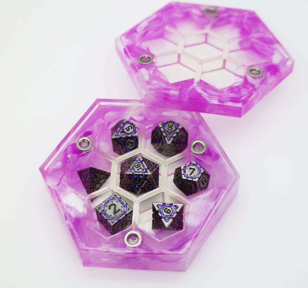 Sharp Edge Resin Dice Vault - Eerie Fog Dice Box Foam Brain Games