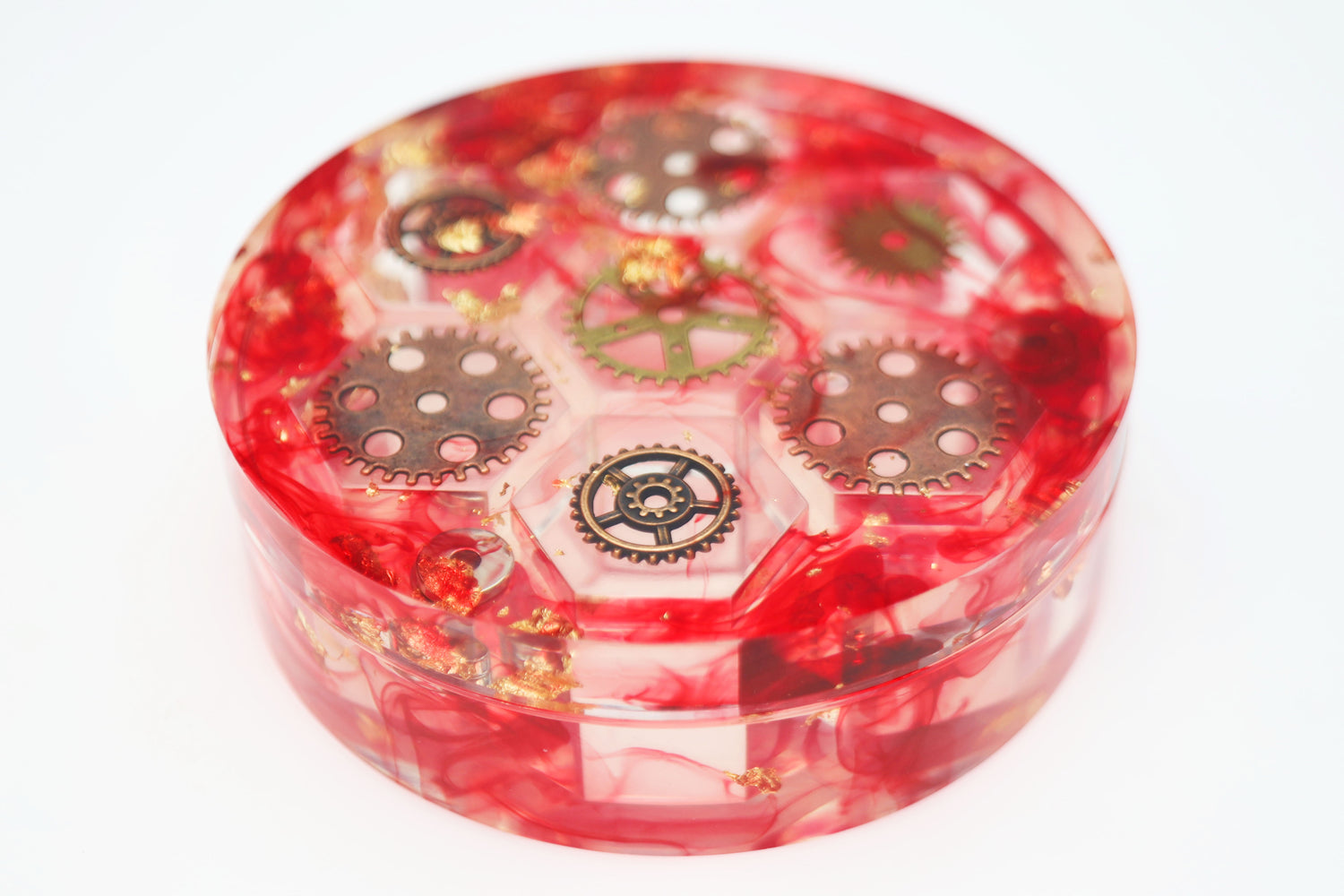 Sharp Edge Resin Dice Vault - Artificer's Cache Dice Box Foam Brain Games