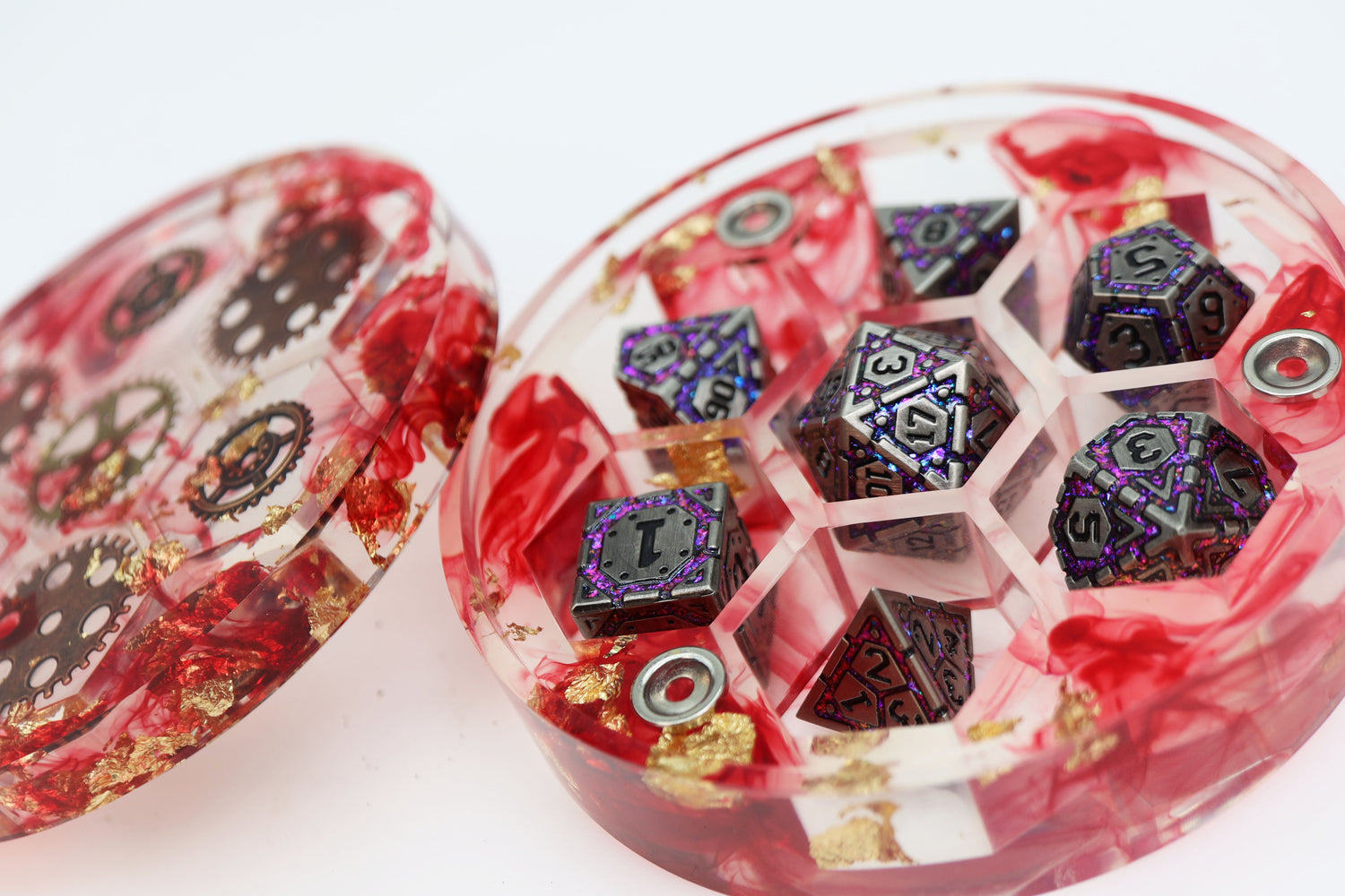 Sharp Edge Resin Dice Vault - Artificer's Cache Dice Box Foam Brain Games