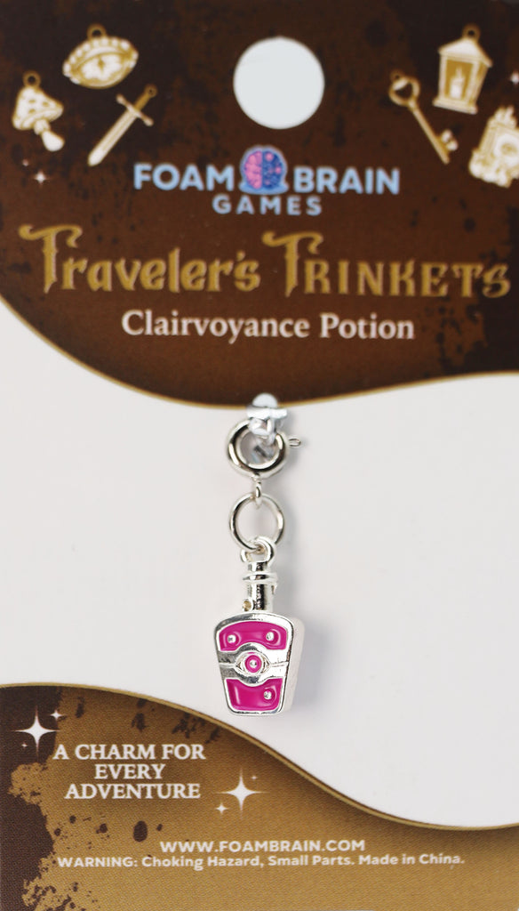 Traveler's Trinkets: Clairvoyance Potion Charm Jewelry Foam Brain Games