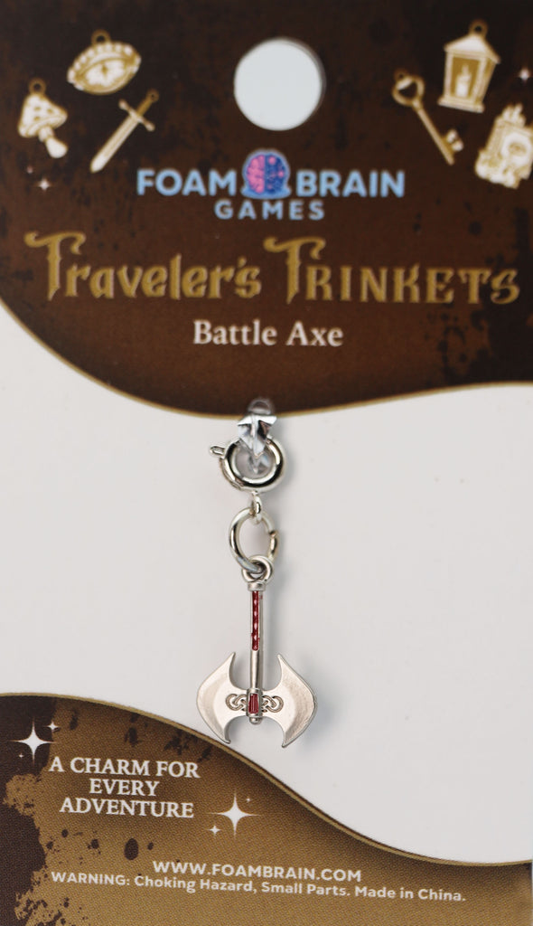 Traveler's Trinkets: Battle Axe Charm Jewelry Foam Brain Games